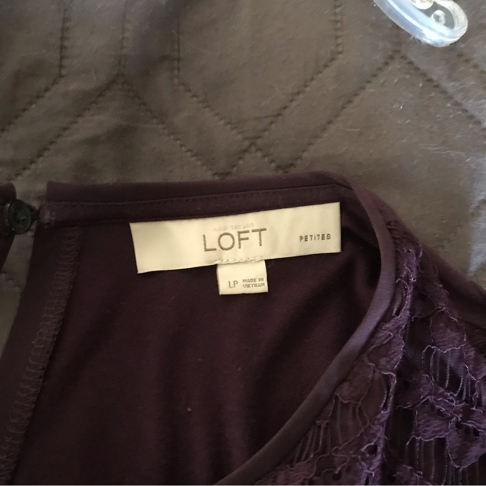 Loft Plum Lace Sleeveless Top - Picture 3 of 3